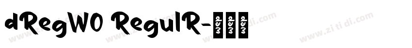 dRegW0 RegulR字体转换